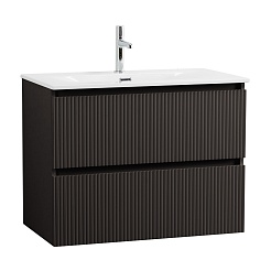 BelBagno Тумба с раковиной Uno 80 подвесная Темно-Серый матовый с раковиной BB-8099-80 – фотография-1