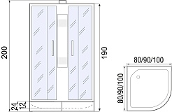 River Душевая кабина Nara Eco Б/К 80/24 – фотография-12