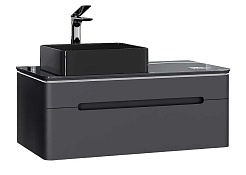 Jorno Тумба под раковину Shine 100 подвесная антрацит Shi.01.100/P/A – фотография-1