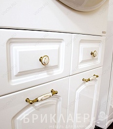 Бриклаер Мебель для ванной Анна 60 L белая – фотография-4
