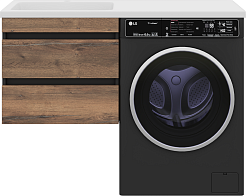 Misty Тумба под раковину Коломбо 60 подвесная под стиральную машину дуб галифакс/антрацит – фотография-1
