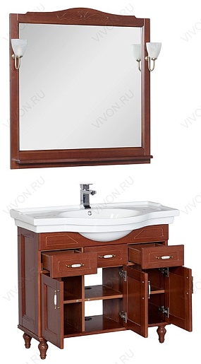 Aquanet Мебель для ванной Амелия H 90 орех (179305) – фотография-6