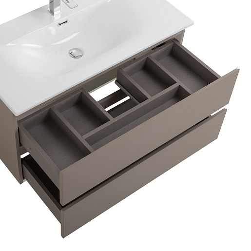 BelBagno Тумба под раковину Kraft 90 подвесная Бежевый матовый – картинка-3