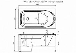 Aquanet Акриловая ванна West 130 см – фотография-9