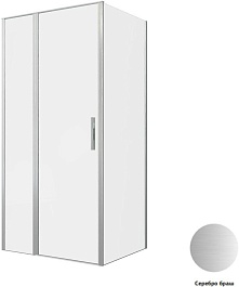 Allen Brau Душевой уголок Priority 100x90 3.31029.BA/3.31044.BA серебро браш – фотография-1