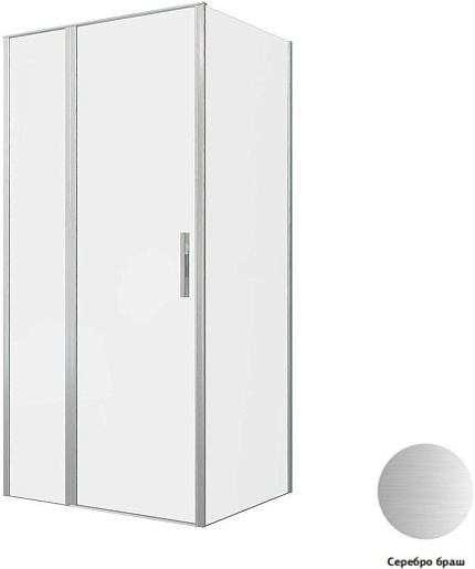 Allen Brau Душевой уголок Priority 100x90 3.31029.BA/3.31044.BA серебро браш – фото-1