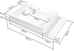 СанТа Раковина мебельная Юпитер 80 R – фотография-4