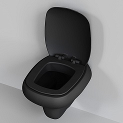 Ambassador Сиденье для унитаза Diamond черное матовое – фотография-5