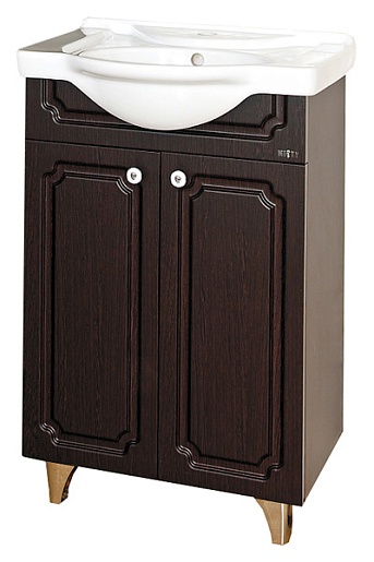 Misty Тумба с раковиной Александра 55 прямая, венге – фото-1