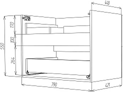 Водолей Тумба под раковину Адель 80 подвесная белый камень – фотография-11