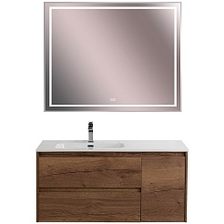 BelBagno Тумба с раковиной Kraft 100 L подвесная Rovere Tabacco – фотография-8