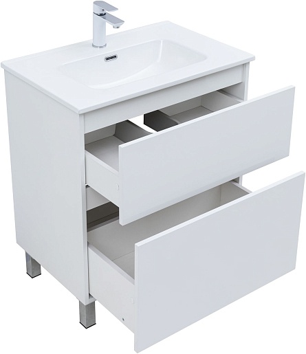 Aquanet Тумба под раковину Вега 70 белая – фотография-10