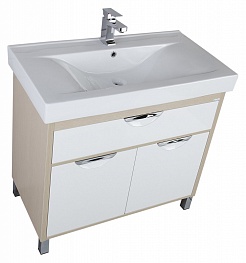 Aquanet Тумба с раковиной "Гретта 90" светлый дуб (177069) – фотография-6