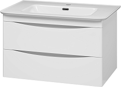 Misty Тумба под раковину Мираж 80 подвесная белая – фотография-3