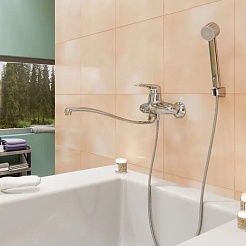 Mixline Смеситель для ванны и раковины 40k ML08-02 хром – фотография-2