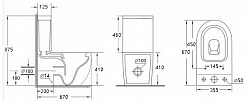 Esbano Унитаз компакт Duero-C безободковый черный матовый – фотография-3