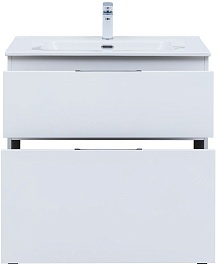 Aquanet Тумба с раковиной Алвита New 80 Flat белая матовая – фотография-8