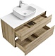 Акватон Мебель для ванной с белой столешницей Либерти 100 Одри Soft дуб эльвезия – фотография-20