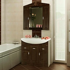 Водолей Тумба с раковиной Капри 90 R венге – фотография-2