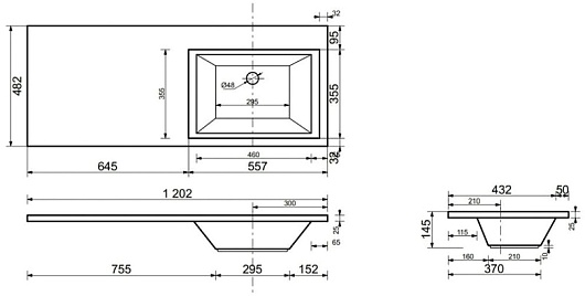 Aquanet Мебель для ванной под стиральную машину Токио 120 R дуб веллингтон – фотография-22
