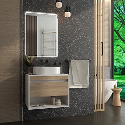 Teymi Тумба с раковиной Ritta 65 Lori 50 подвесная белый/дуб – фотография-15