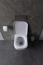 Allen Brau Унитаз подвесной Infinity 4.21004.20 белый глянец с крышкой 4.21010.20 – фотография-9