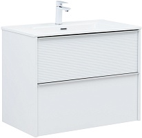 Aquanet Тумба с раковиной Вита 80 Flat подвесная белая матовая
