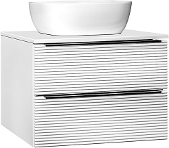 Runo Мебель для ванной Орлеан 70 Bella подвесная белая матовая/белая глянцевая – фотография-2