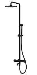 Paini Система душевая Cox 78PZ687THSSD250F1B с термоcтатом, поворотный излив, брашированный чёрный PVD – фотография-1