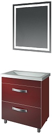 Какса-а Мебель для ванной Хилтон 70 напольная, бордо – фотография-1