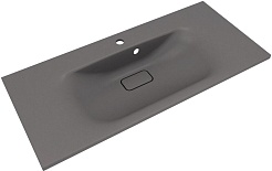 Style Line Тумба с кварцевой раковиной серый шелк Остин 100 белая матовая – фотография-3