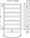 Terminus Полотенцесушитель водяной Атланта+ П7 500х800 – картинка-6