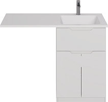 Dreja Тумба с раковиной Vega 120 R под стиральную машину белая