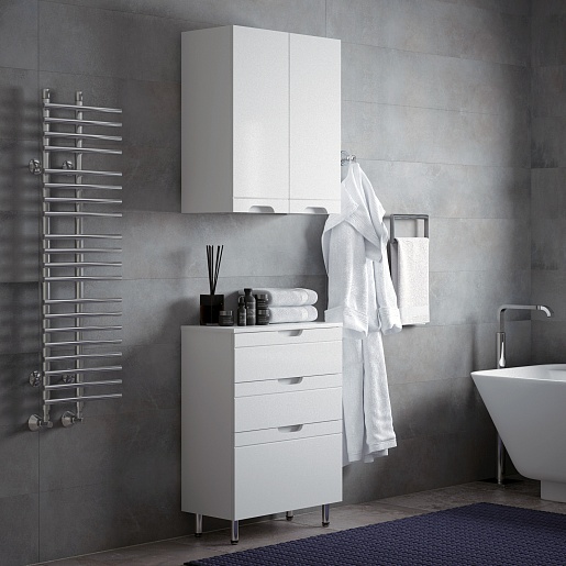 Corozo Шкаф навесной Лея 55 белый – картинка-5