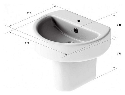 Sanita Luxe Полупьедестал для раковины "Best luxe" белый – фотография-4