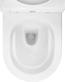 Azario Унитаз-компакт Dante AZ-93589 безободковый с бачком с сиденьем микролифт белый – фотография-11