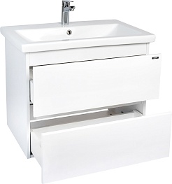 Viant Тумба под раковину Мальта 60 подвесная белая – фотография-3