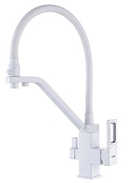 Frap Смеситель для кухни 35k G4317-8 белый/хром – фотография-1
