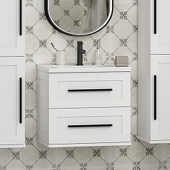 Misty Тумба под раковину Модерн 60 подвесная белая – фотография-2