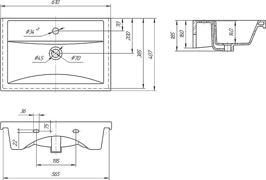 Onika Мебель для ванной Айленд 60 графит/дуб крафт – фотография-18