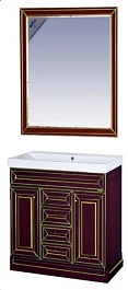 Misty Мебель для ванной Vena 75 бордо патина – фотография-1