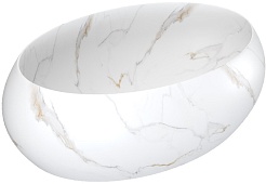 Teymi Раковина накладная Laina 48.5 T51307 белый мрамор – фотография-1
