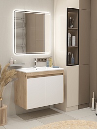 Teymi Тумба с раковиной Netta 80 подвесная дуб/белый – фотография-11