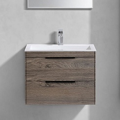 Vincea Тумба с раковиной Chiara 2D 60 подвесная дуб темный – фотография-3