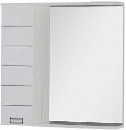 Aquanet Зеркальный шкаф "Доминика 90" R белый – фотография-3