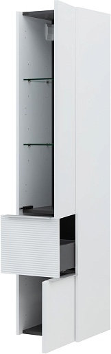 Aquanet Шкаф пенал Вита 35 подвесной белый матовый – фотография-6