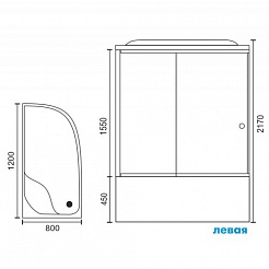 Royal Bath Душевая кабина RB 8120BK3-WC-CH-L – фотография-4