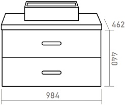 Brevita Тумба с раковиной Krona 100 белая – фотография-11