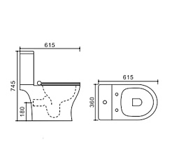 Stella Polare Унитаз-моноблок напольный Ронда KN2224000 белый – фотография-3