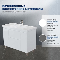 Aquanet Тумба с раковиной Nova Lite 2.0 110 белая – фотография-17
